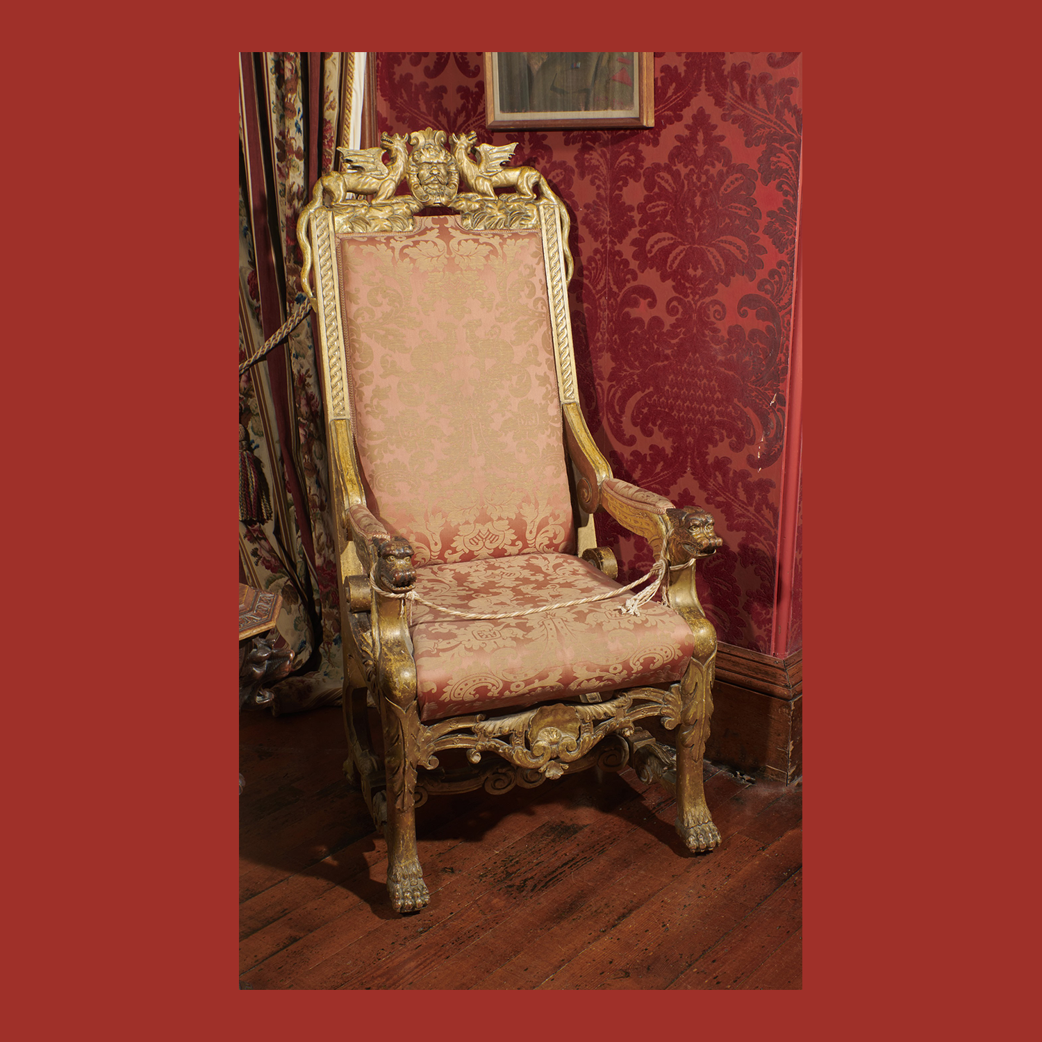 One of Two Gilt Chairs.