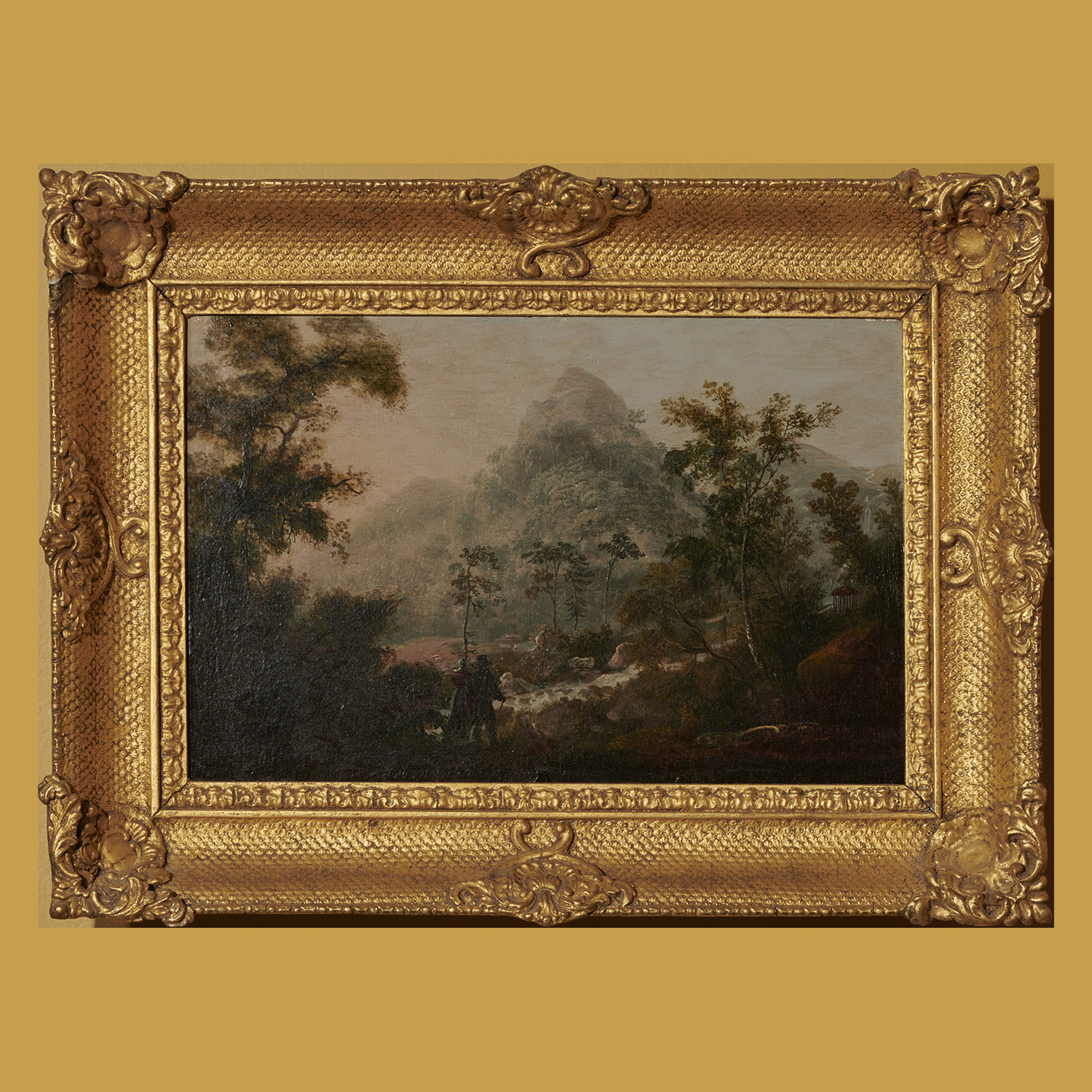 ‘Figures in Landscape at Eagles’ Rock, Killarney.’