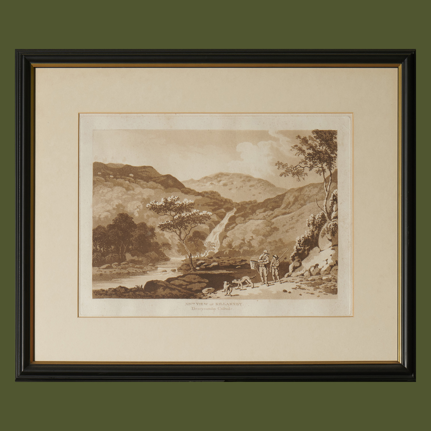 ‘XIVth View of Killarney, Derrycunahy Cascade’