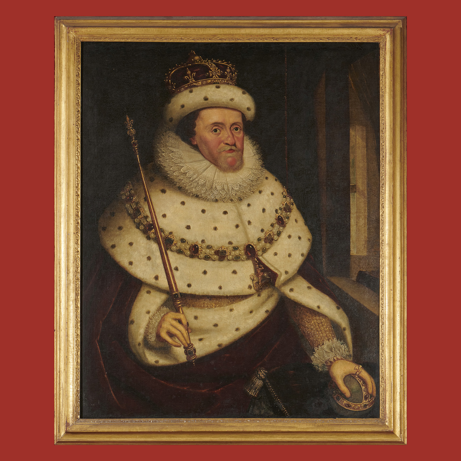 Portrait believed to be of King James Ist of England.
