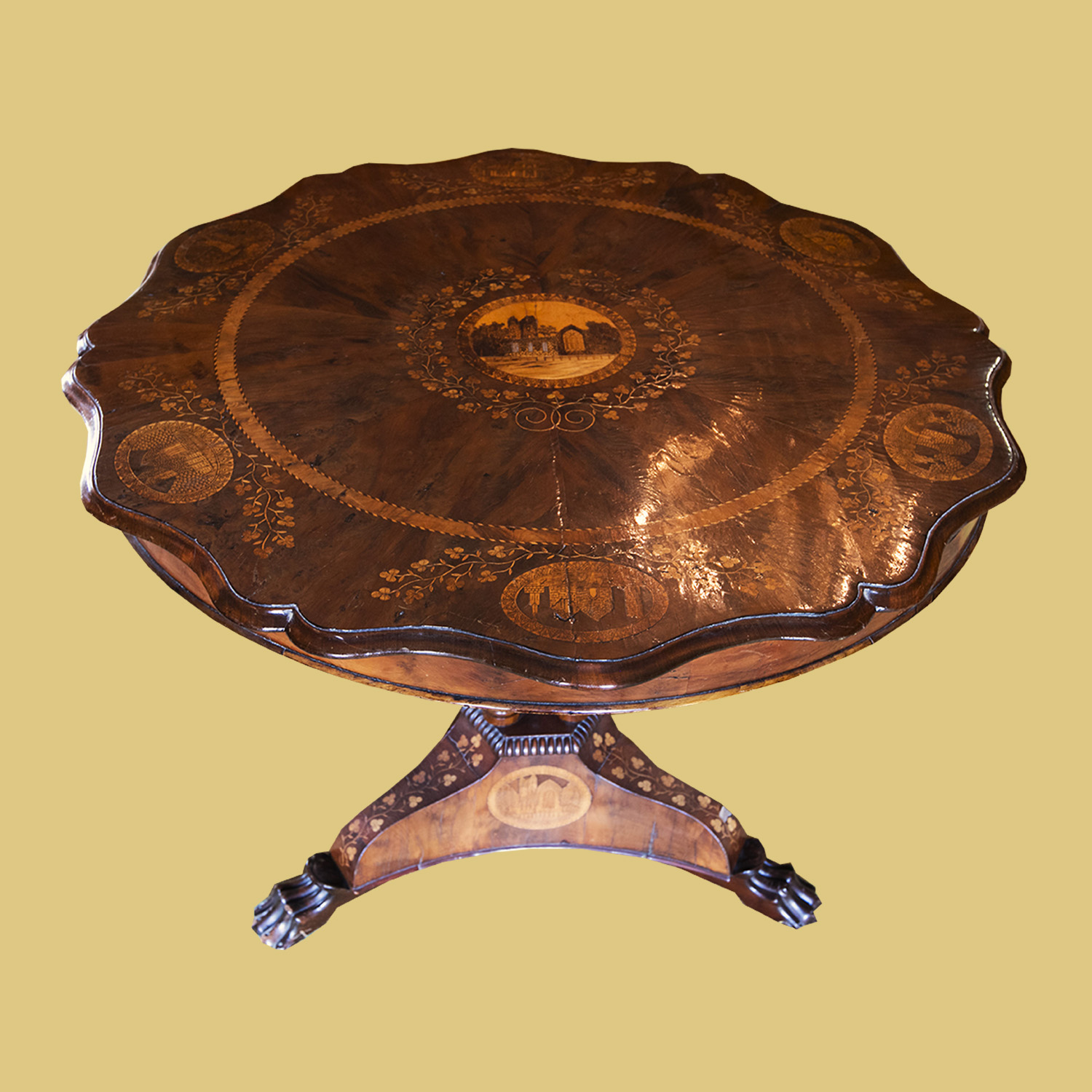 Circular Killarney Inlaid Table.