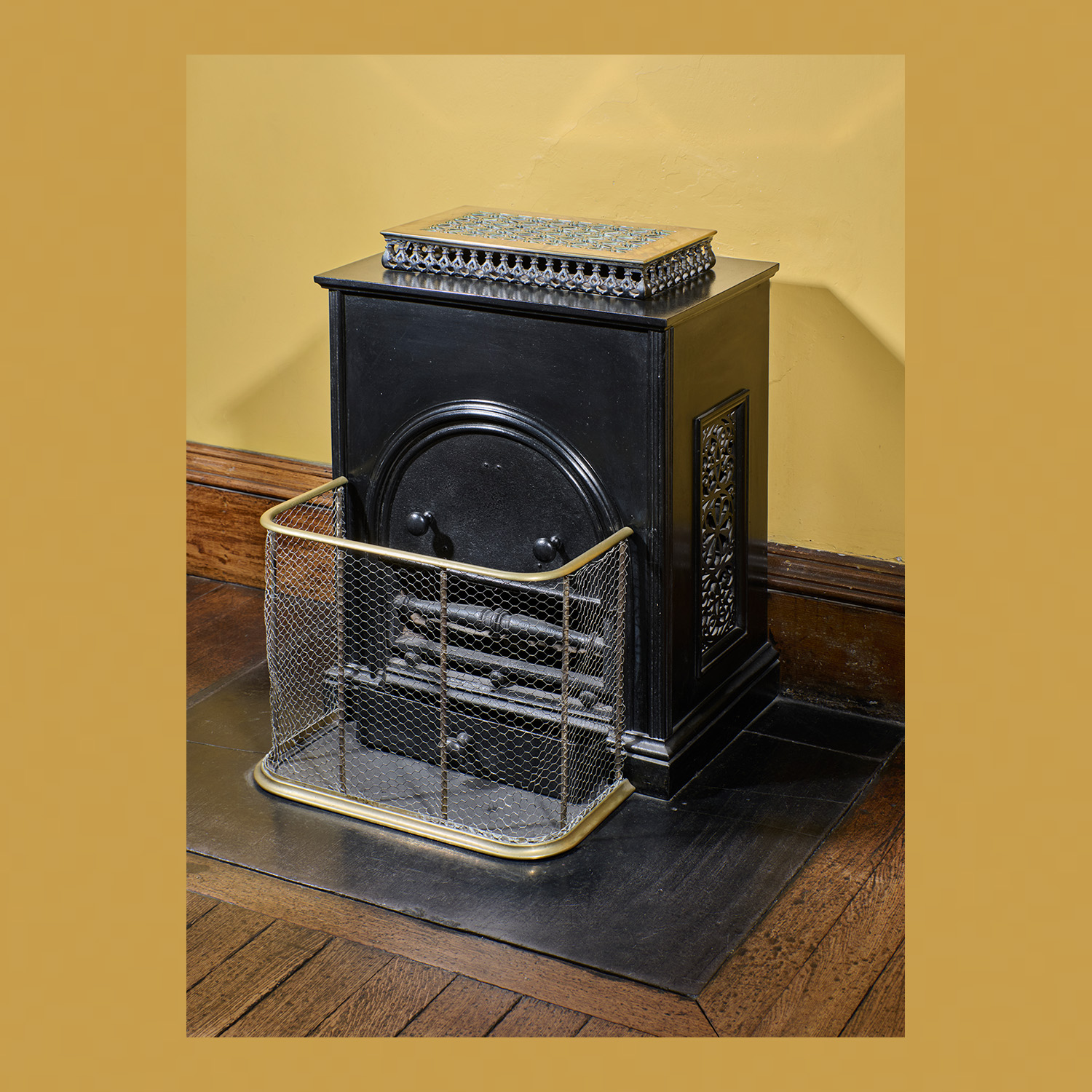 Stove with Brass Stand.