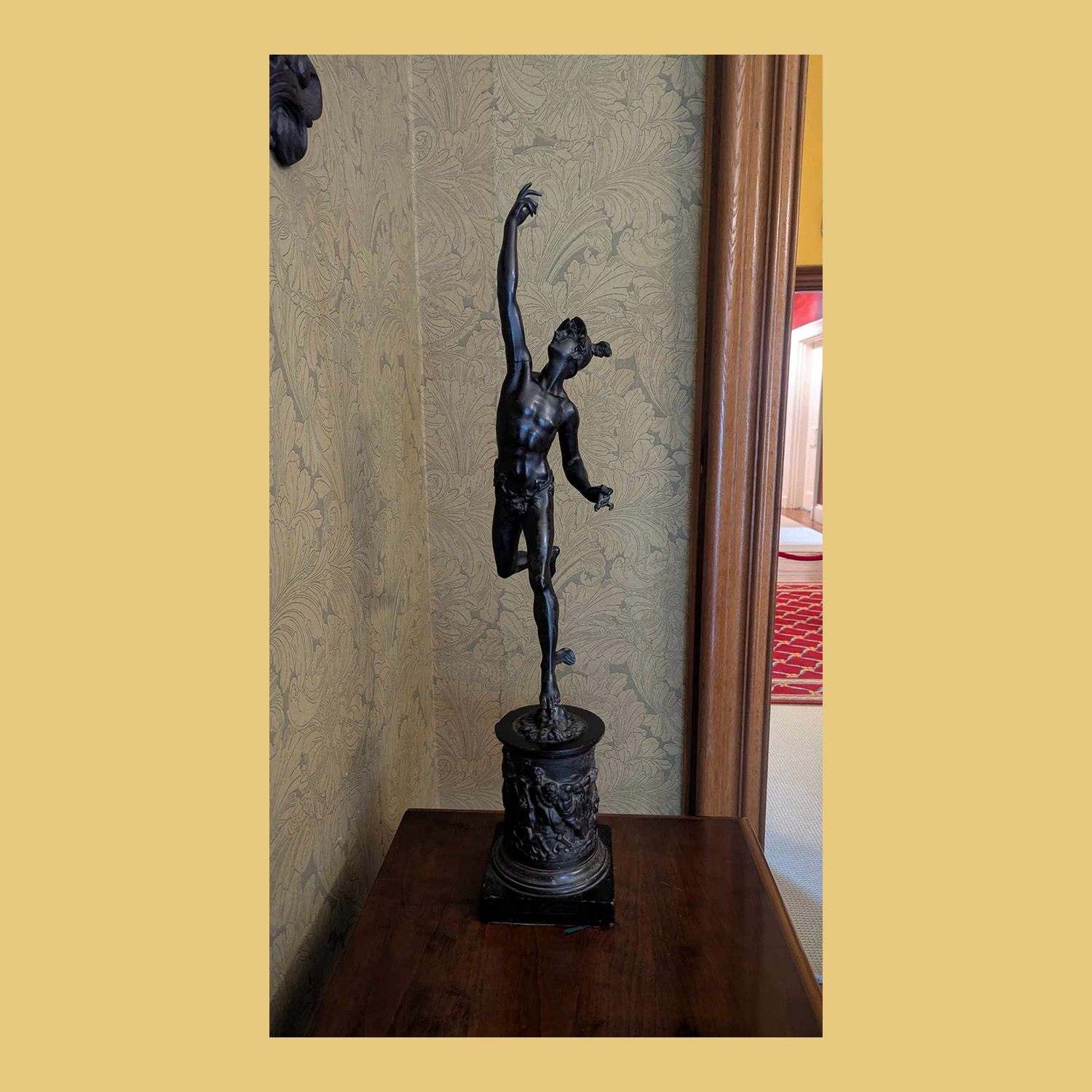 Bronze Statue, probably of the Roman God Mercury.