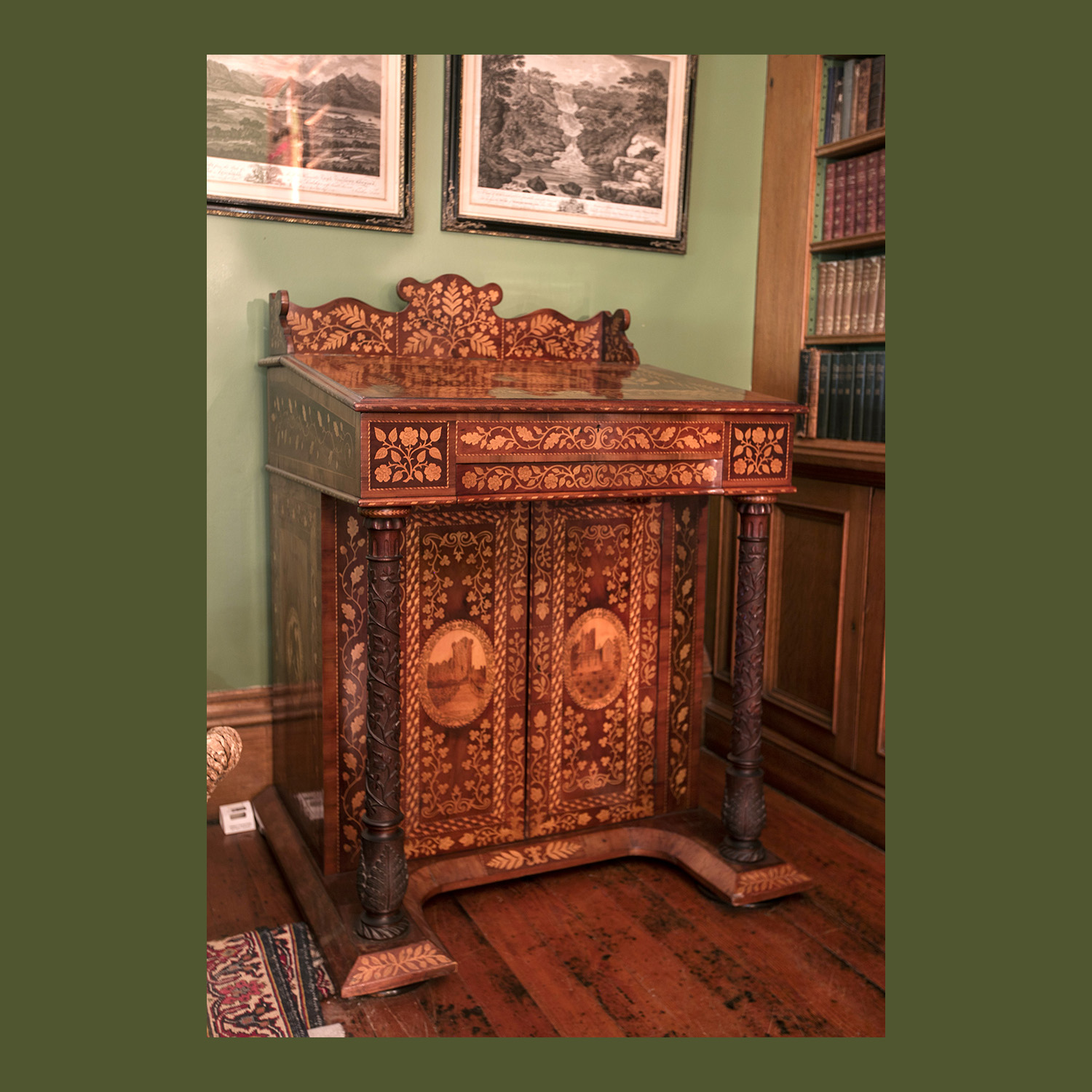 Killarney Inlaid Davenport.
