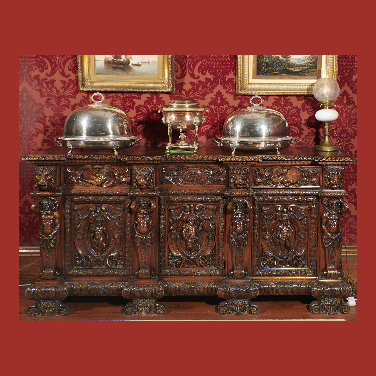 Small Walnut Sideboard, probably Italian.