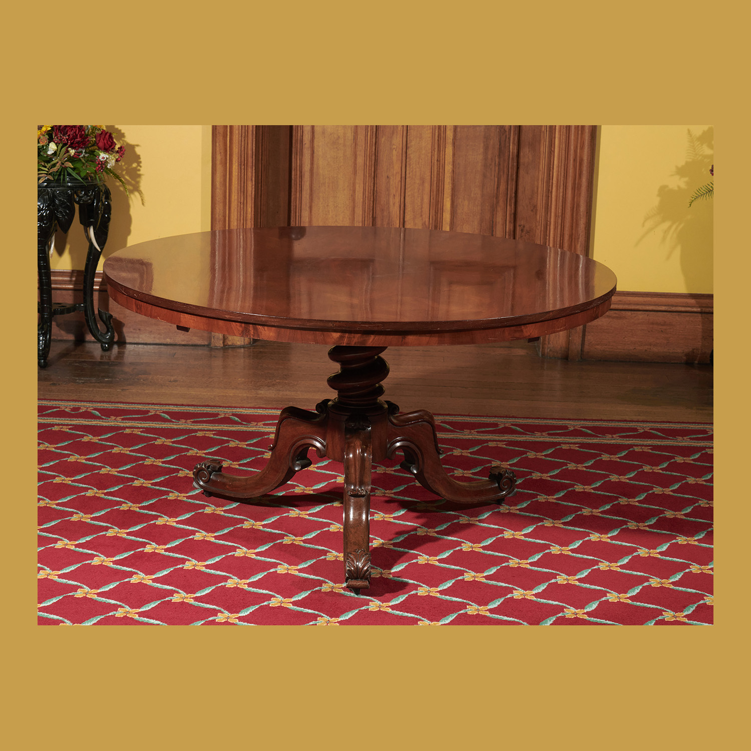 Circular Tilt-Top Table.