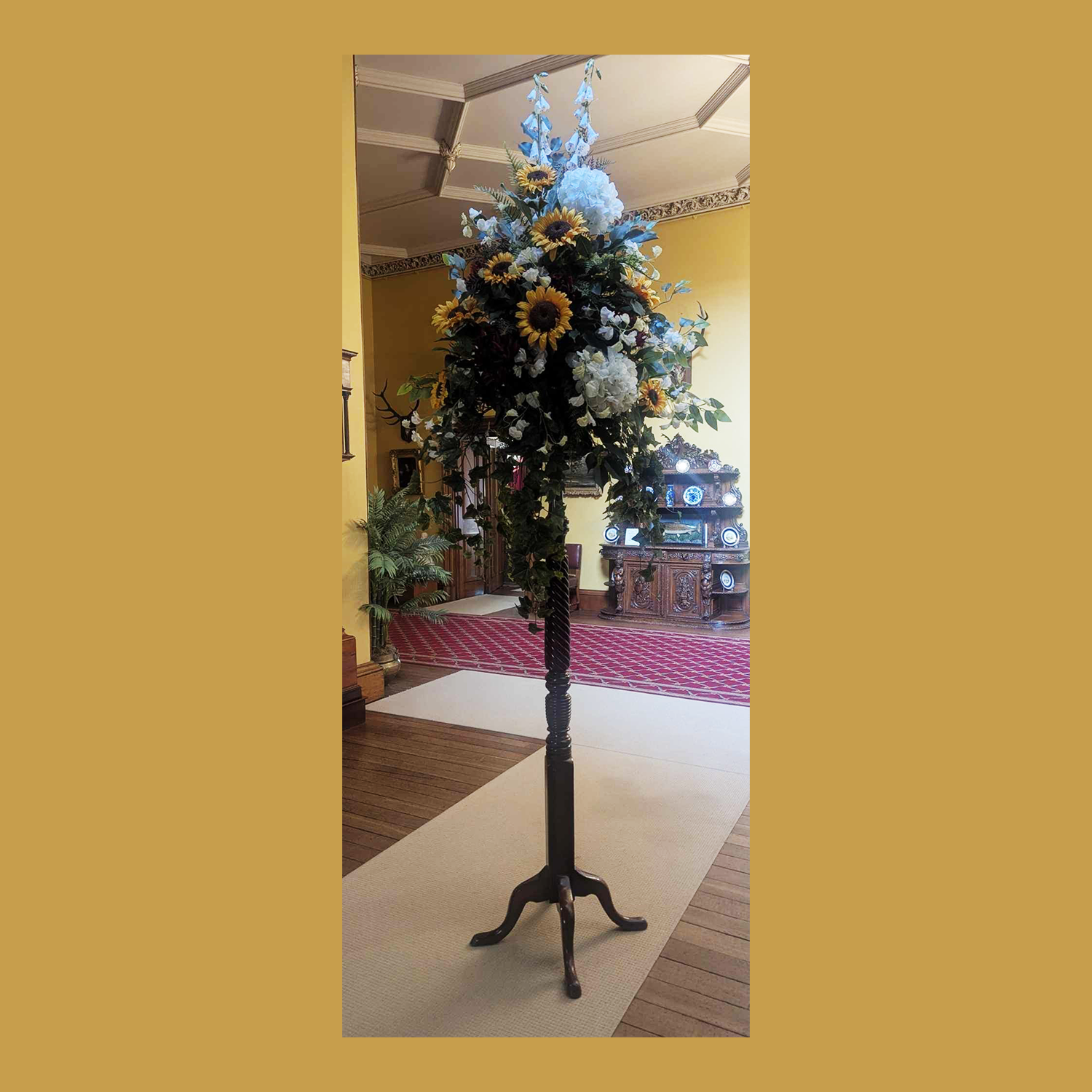 Mahogany Plant Stand