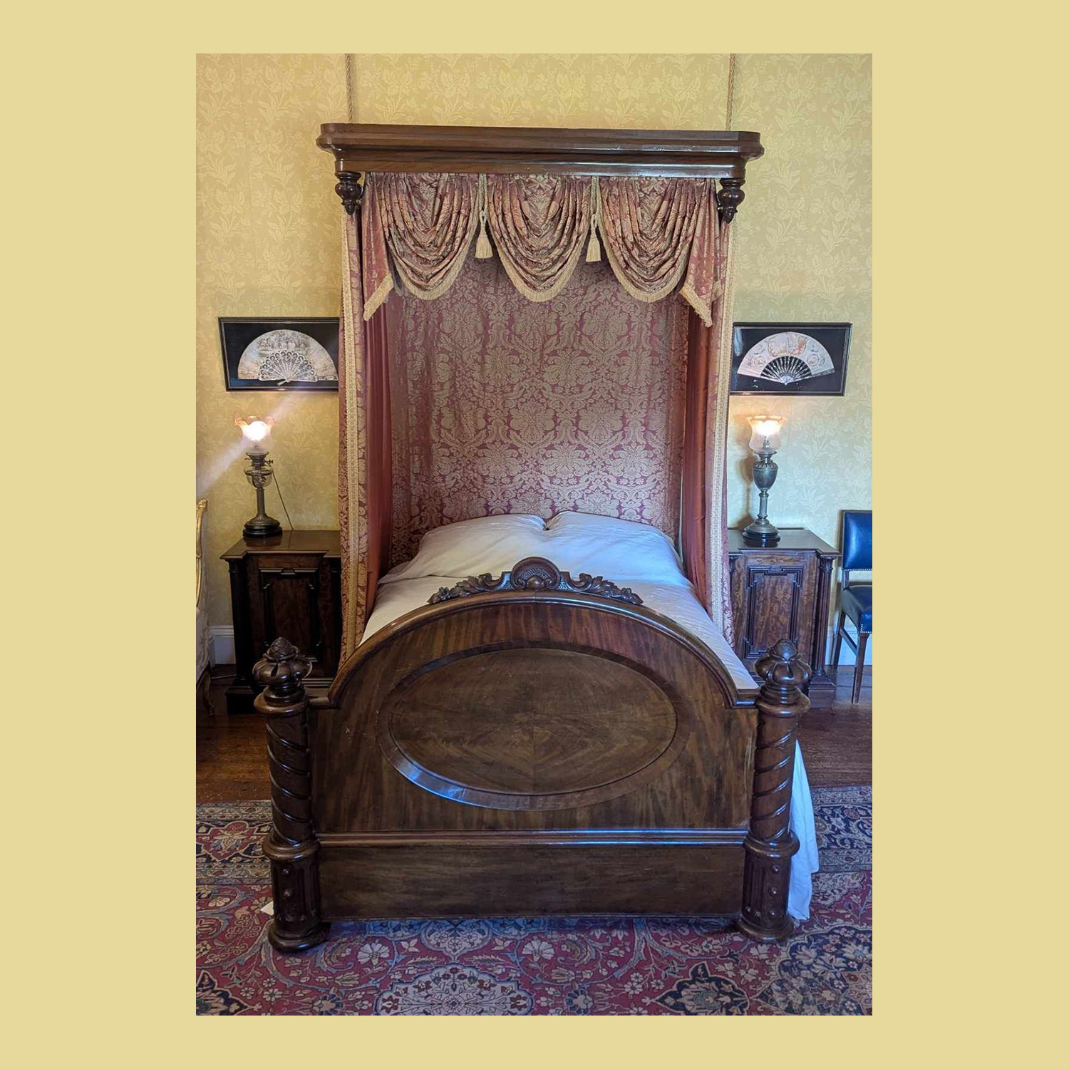 Mahogany half-tester bed